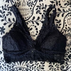 Black lace bralette